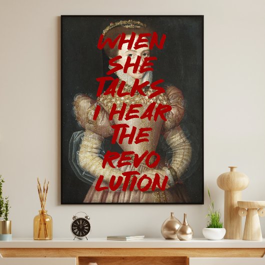 Ich höre das Zitat der Renaissance-Revolution Poster