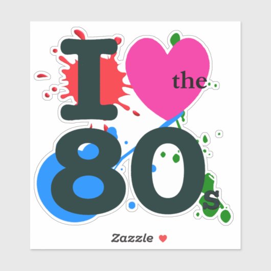 Ich höre den 80er-Aufkleber Aufkleber (Blatt)