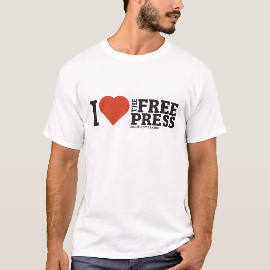 Ich höre den T - Shirt der freien Presse (Vorderseite)