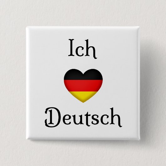 "Ich höre Deutsch" Lieblings-Sprachschulfach Button (Vorderseite)