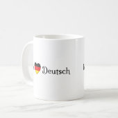 "Ich höre Deutsch" Lieblings-Sprachschulfach Kaffeetasse (Vorderseite Links)