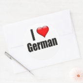 Ich höre Deutsch Runder Aufkleber (Umschlag)