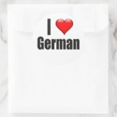 Ich höre Deutsch Runder Aufkleber (Tasche)