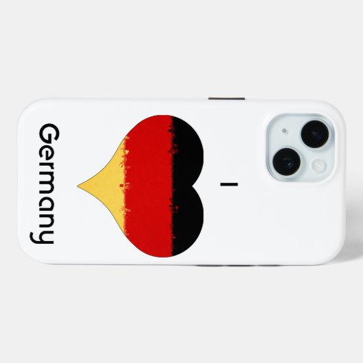 Ich höre deutsche Flagge Case-Mate iPhone Hülle (Rückseite (Horizontal))