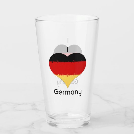 Ich höre deutsche Flagge Glas (Rückseite)