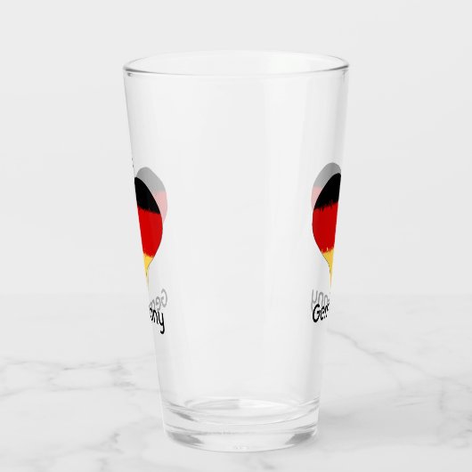 Ich höre deutsche Flagge Glas (Links)