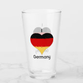 Ich höre deutsche Flagge Glas (Vorderseite)