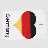 Ich höre deutsche Flagge Golfhandtuch (Horizontal)