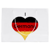 Ich höre deutsche Flagge Große Geschenktüte (Rückseite)