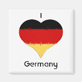 Ich höre deutsche Flagge Magnet (Vorne)