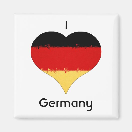 Ich höre deutsche Flagge Magnet (Vorne)