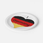 Ich höre deutsche Flagge Pappteller (Schrägansicht)