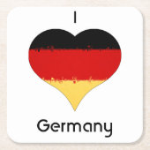 Ich höre deutsche Flagge Rechteckiger Pappuntersetzer (Vorderseite)