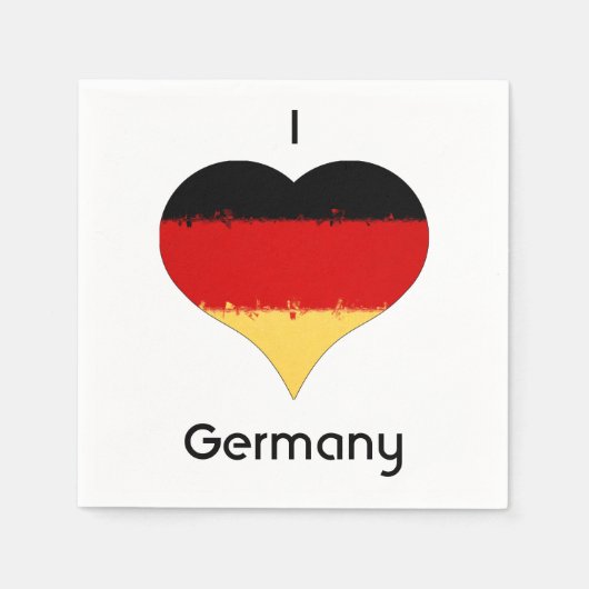 Ich höre deutsche Flagge Serviette (Vorderseite)