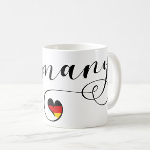 Ich höre Deutschland, deutsche Flagge Kaffeetasse