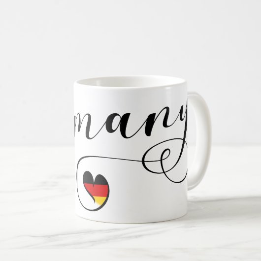 Ich höre Deutschland, deutsche Flagge Kaffeetasse (VorderseiteRechts)