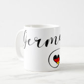 Ich höre Deutschland, deutsche Flagge Kaffeetasse (Vorderseite Links)