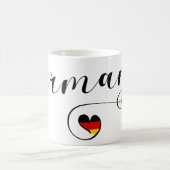 Ich höre Deutschland, deutsche Flagge Kaffeetasse (Mittel)