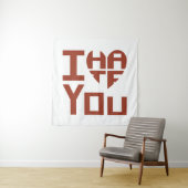 Ich höre dich, aber ich hasse dich wandteppich (Beispiel)