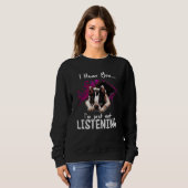 Ich höre dich Boston Terrier Ich höre einfach nich Sweatshirt (Vorne ganz)