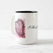 Ich höre dich Extravagante rote Herzen Zweifarbige Tasse (Vorderseite Links)