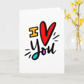 Ich höre dich, Hand Letters Karte (Gelbe Blume)