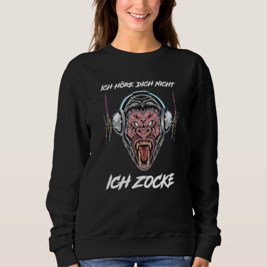 Ich höre Dich Ich Zocke Gamer Headset Idea Sweatshirt (Vorderseite)