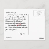 Ich höre dich individuell postkarte (Rückseite)