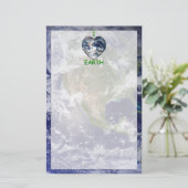 Ich höre die Erde (ich finde die Erde) mit der Erd Briefpapier (Stehend Vorderseite)