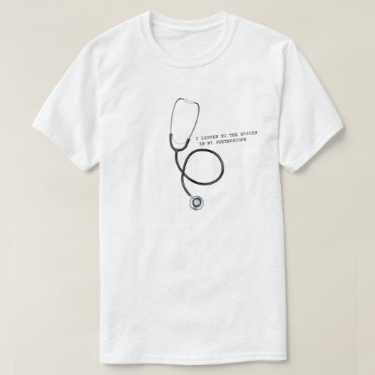 Ich höre die Stimmen... lustig humorvoll T-Shirt (Design vorne)