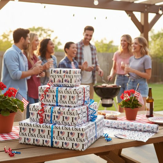 Ich höre die USA Geschenkpapier