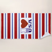 Ich höre die USA - Red White and Blue Strandtuch (Vorderseite)