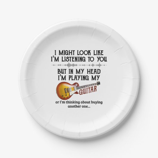 Ich höre dir zu, aber in meinem Kopf spiele ich Pappteller (Vorderseite)