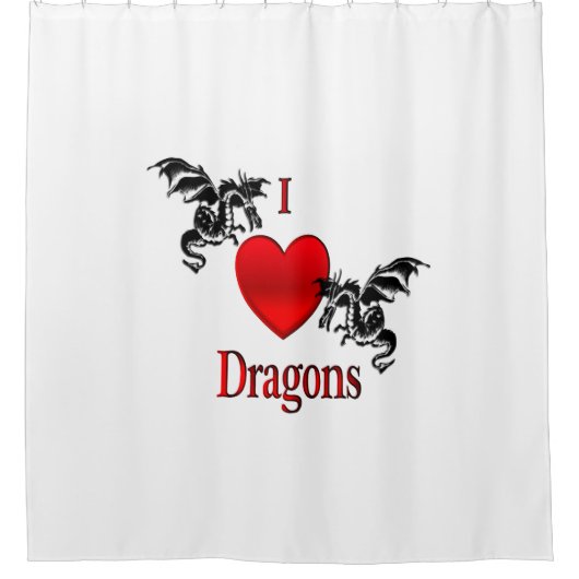 Ich höre Drachen Duschvorhang (Vorderseite)