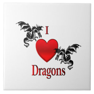 Ich höre Drachen Fliese
