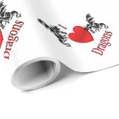 Ich höre Drachen Geschenkpapier (Rolleneckpunkt)