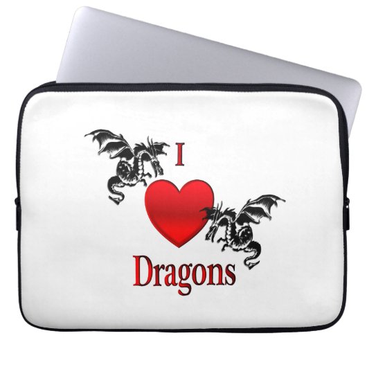 Ich höre Drachen Laptopschutzhülle (Vorderseite)