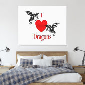 Ich höre Drachen Leinwanddruck (Insitu (Schlafzimmer))