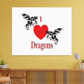 Ich höre Drachen Leinwanddruck (Insitu (Wohnzimmer))