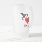 Ich höre Drachen Mattglas Bierglas (VorderseiteRechts)