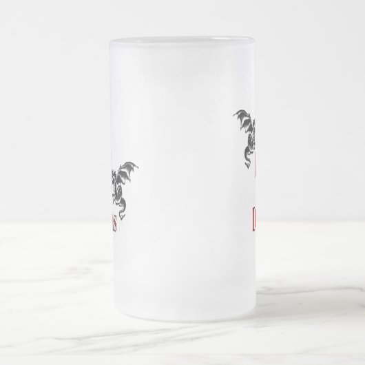Ich höre Drachen Mattglas Bierglas (Mittel)