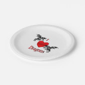 Ich höre Drachen Pappteller (Schrägansicht)