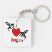 Ich höre Drachen Schlüsselanhänger (Rückseite)