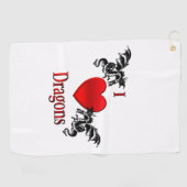 Ich höre Dragons Personal Golfhandtuch (Horizontal)