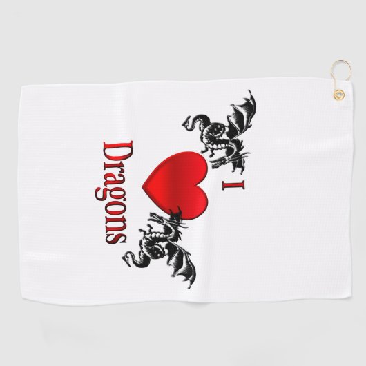 Ich höre Dragons Personal Golfhandtuch (Horizontal)