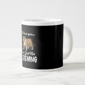 Ich höre, du hörst kein englisches Bulldog-Geschen Jumbo-Tasse (Vorderseite Rechts)