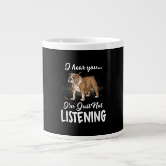 Ich höre, du hörst kein englisches Bulldog-Geschen Jumbo-Tasse