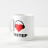 Ich höre Dubstep Funny Mug Kaffeetasse (Vorderseite Links)