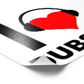 Ich höre Dubstep Funny Poster (Ecke)