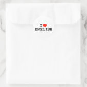 Ich höre Englisch Runder Aufkleber (Tasche)